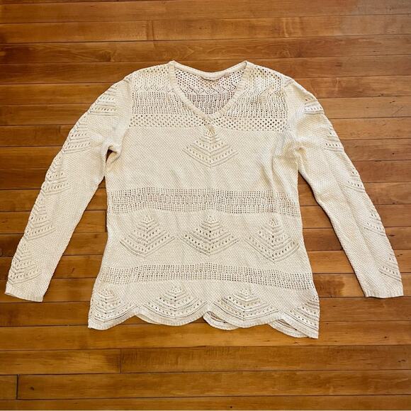 Soft Surroundings Bay Of Biscay Crochet Sweater - Picture 2 of 7